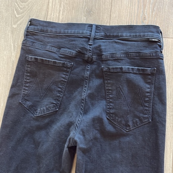 MOTHER The Insider Crop Step Fray Size 32 Not Guilty Wash Black Gray - Picture 9 of 16
